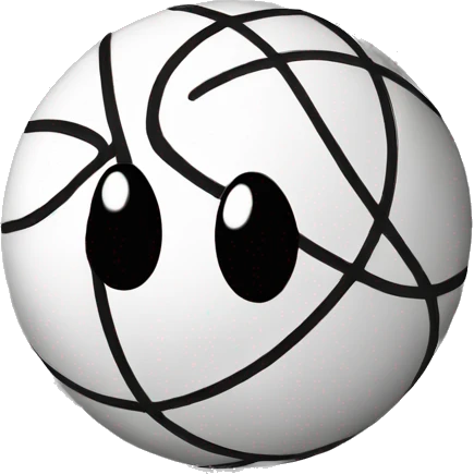 basketball emoji without colors just in black and white emoji