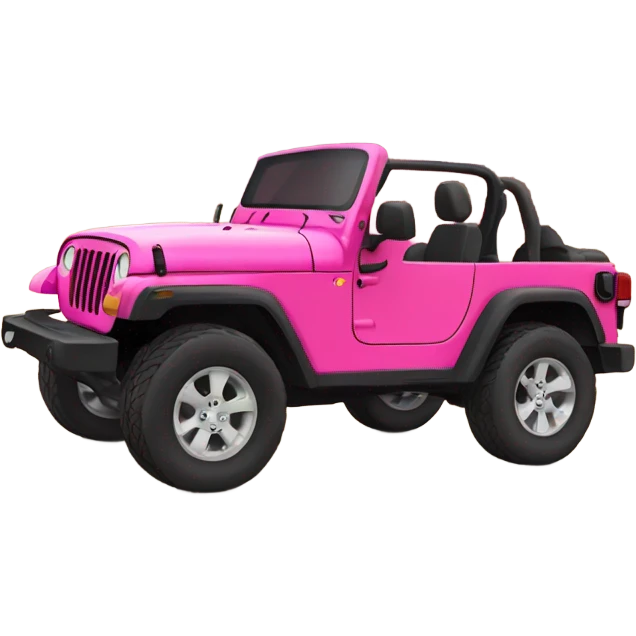 Pink jeep emoji