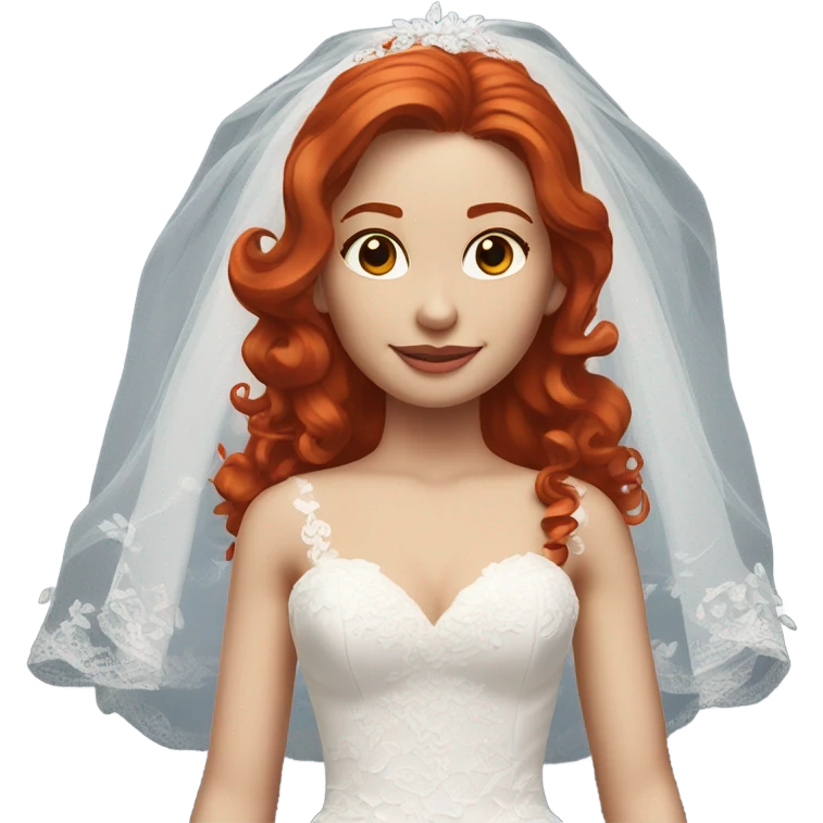 Redhead bride  emoji