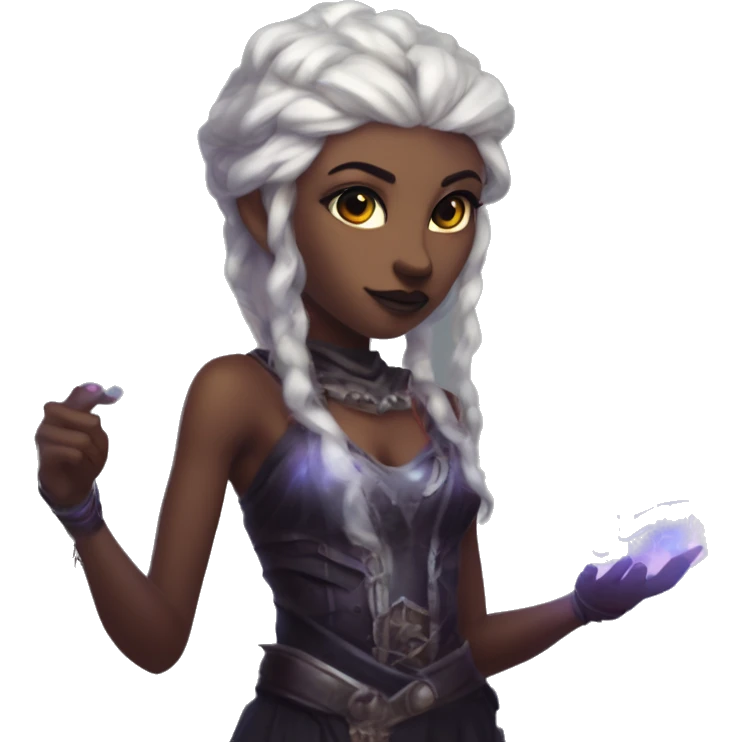 "Technomancy is the use of magic or mystical powers to control and manipulate technology” + "It's kind of like cyberpunk magic or how in some games, characters hack into systems using magic." 🖥️⚡🧙‍♂️ Make a ancient vampire technomancy goddess emoji