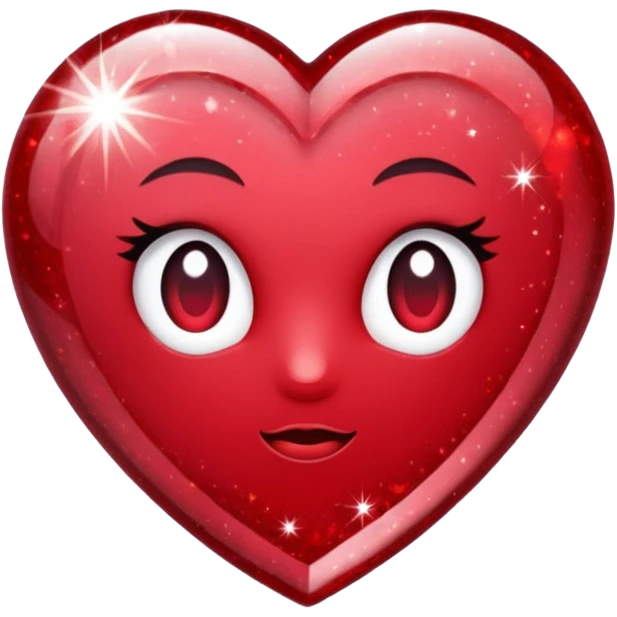 Ruby glitter RED emoji