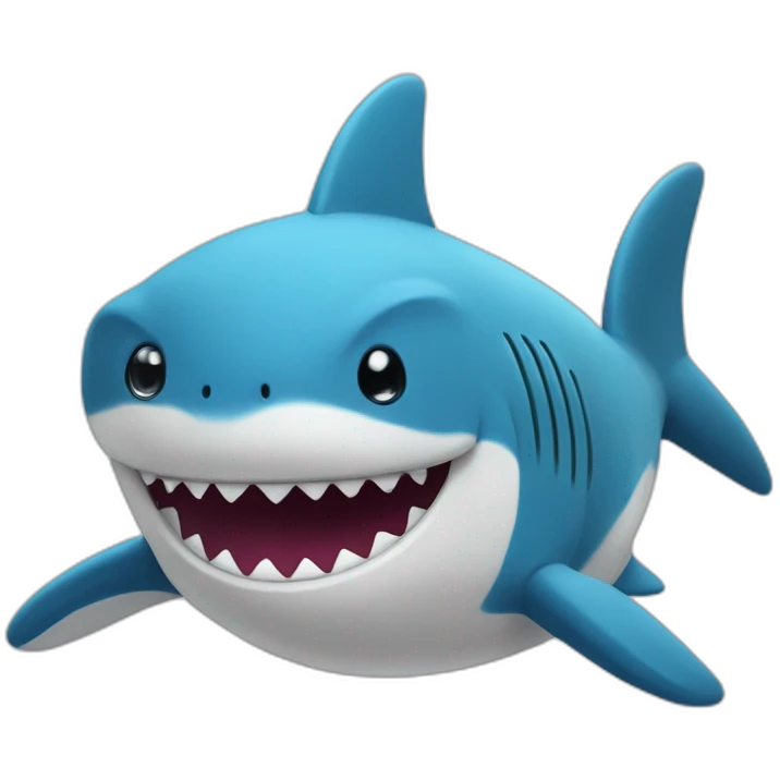 BLÅHAJ fluffy plush soft shark showing its belly emoji