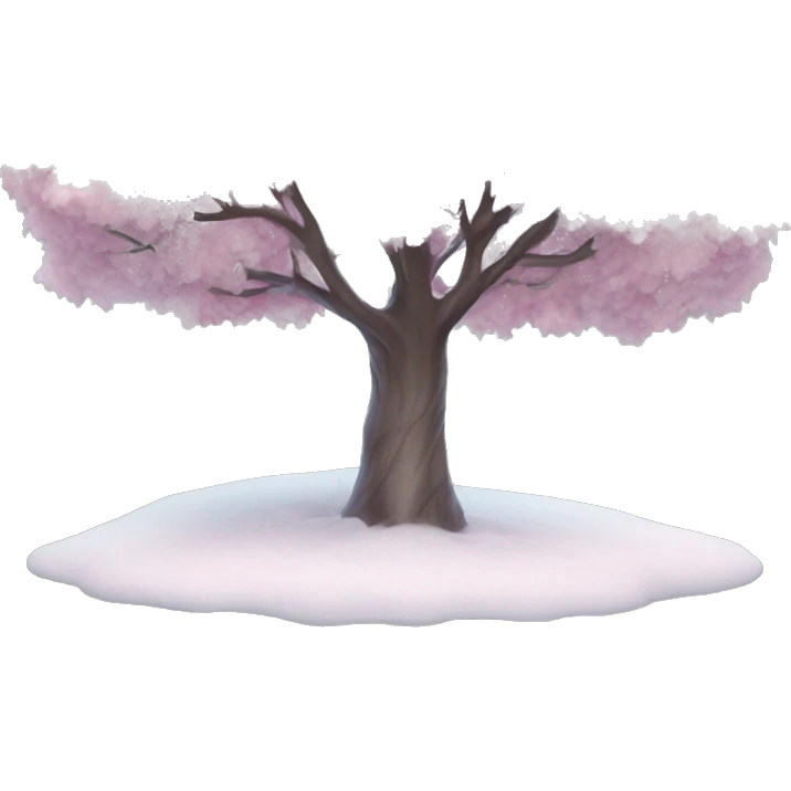 arbol nevado rosa emoji