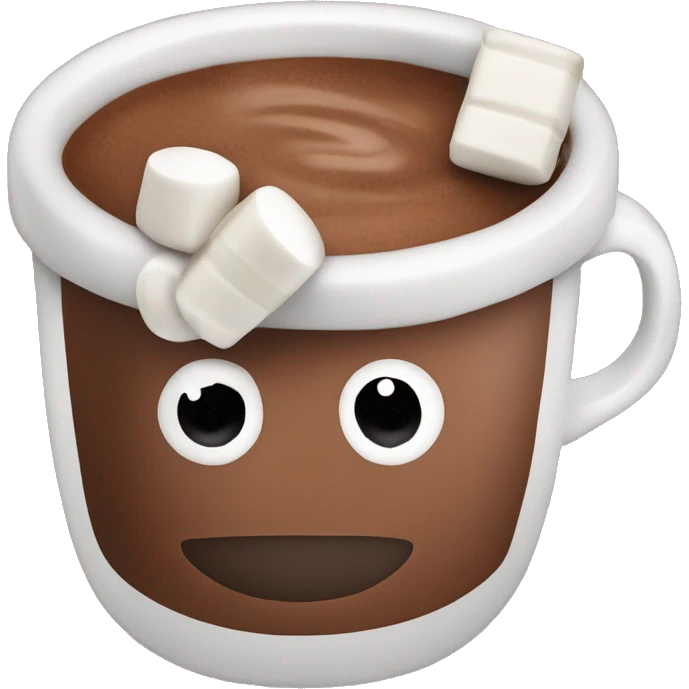 Hot chocolate with marshmallows  emoji
