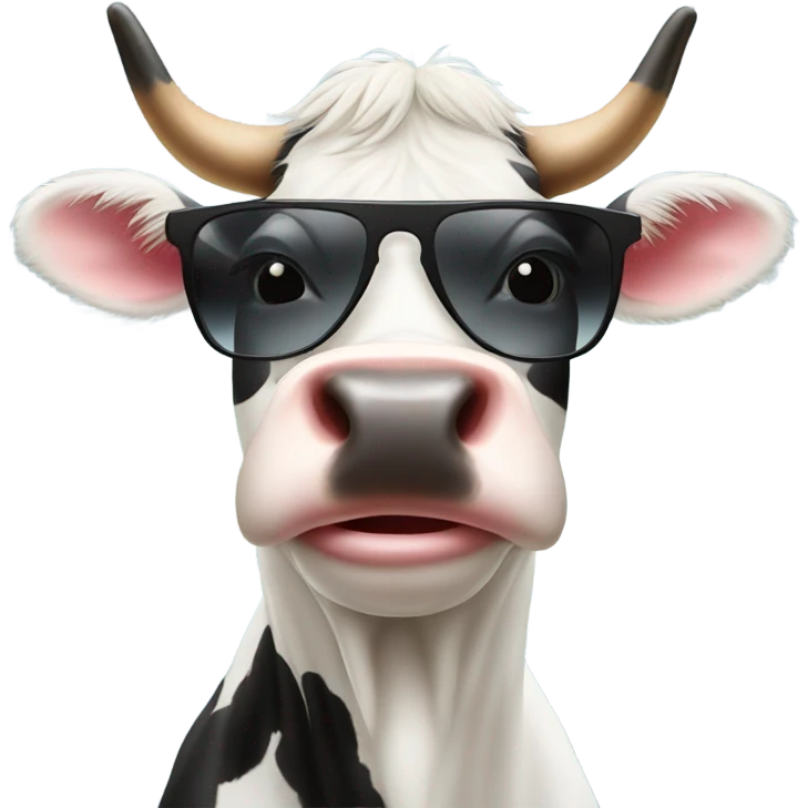 Cow wearing sun glasses  emoji