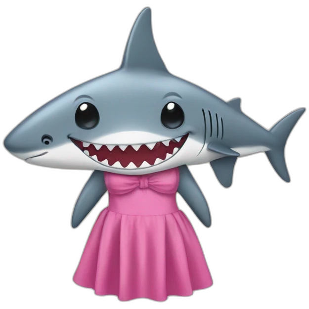 Shark with a dress emoji