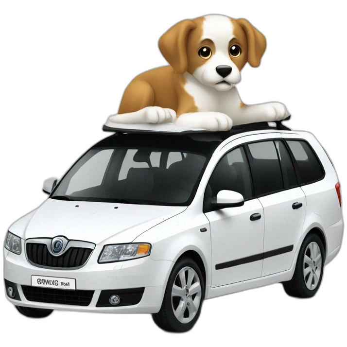Octavia combi 2008 white emoji