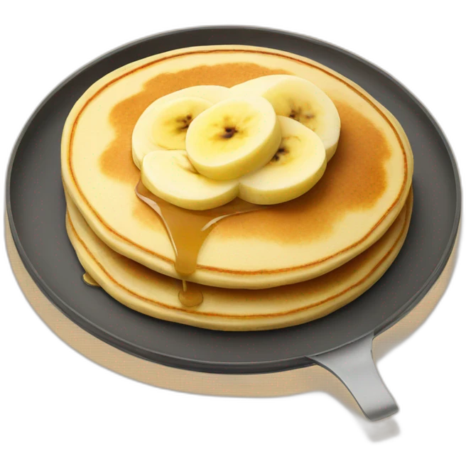 Pancakes with condensed milk and banana emoji