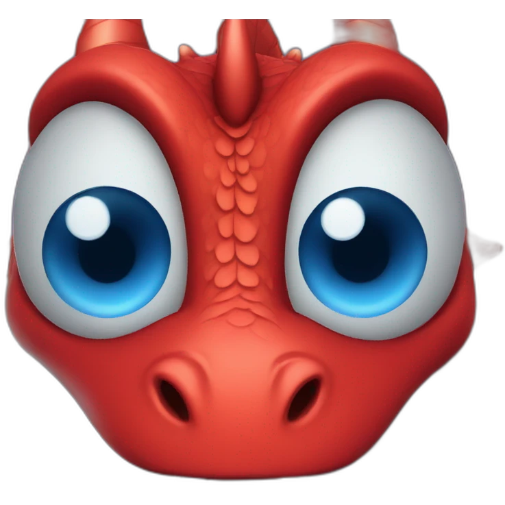 red dragon with blue eyes emoji