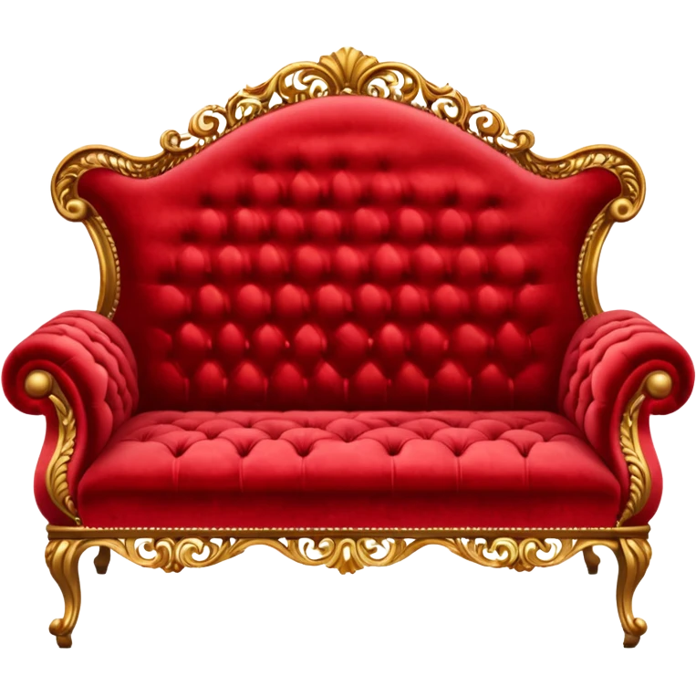 Vintage Sparkly red sofa emoji