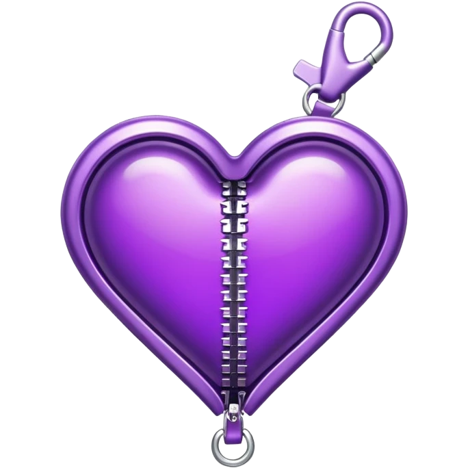 Purple Heart zipper emoji