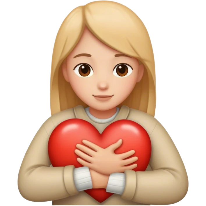 hug and heart emoji