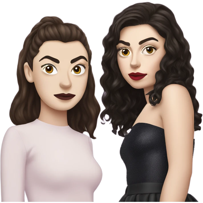 lorde and charli xcx emoji