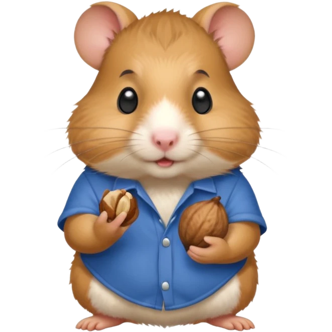 hamster holding nutz with shirt emoji