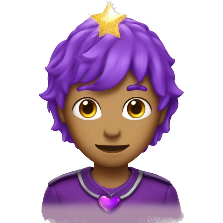 The sparkle emoji combined with the purple heart emoji