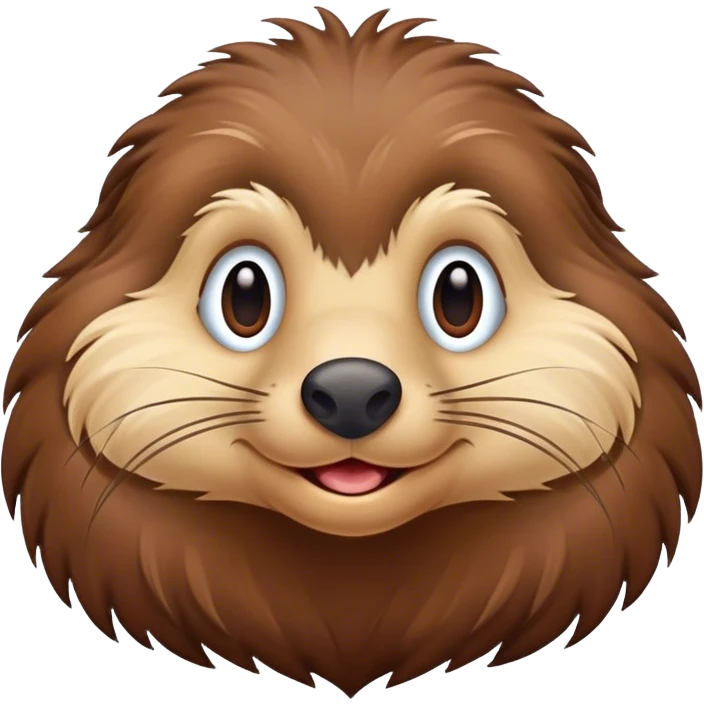 Mole with long chin hair emoji
