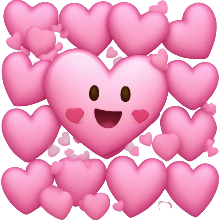 cute pink hearts emoji