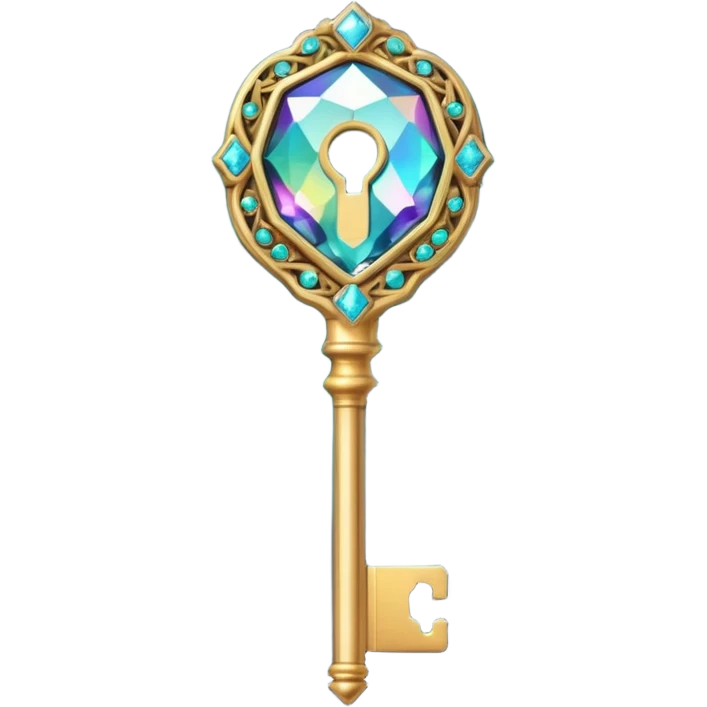 gemstone key unlocking a keyhole emoji