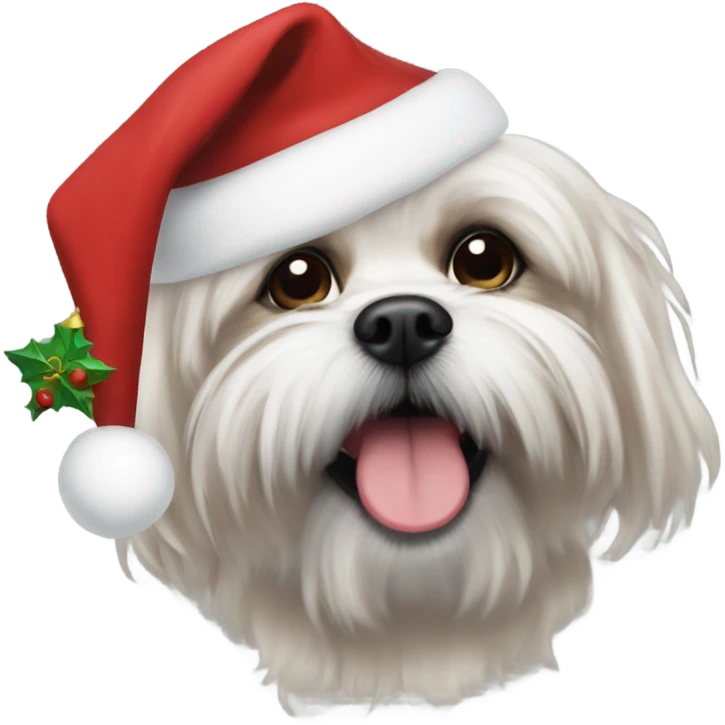 Shitzu christmas  emoji