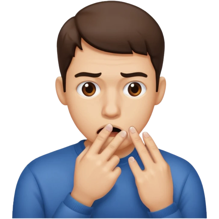 emoji mordiendose la uña emoji