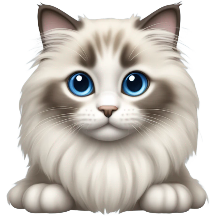 fluffy Ragdoll kitten  emoji