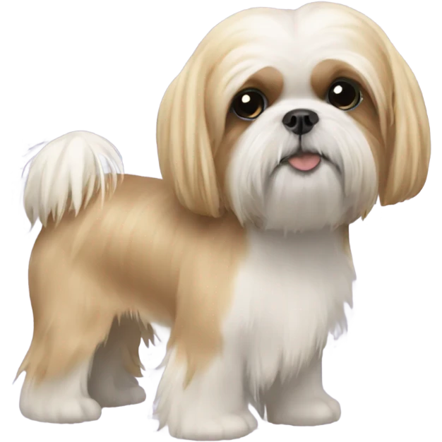 A Shih Tzu with a white guy with blonde hair emoji