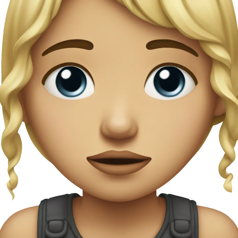 girl crying emoji