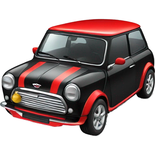 All red mini cooper car emoji