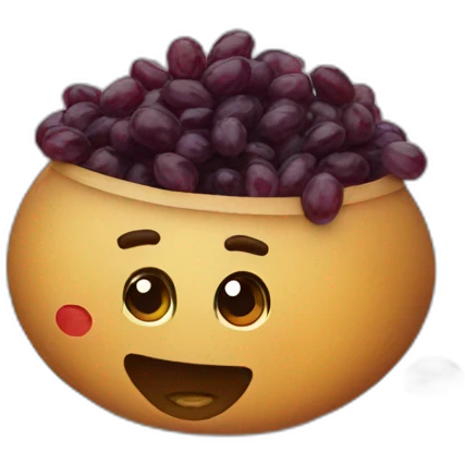 raisins on the plate emoji