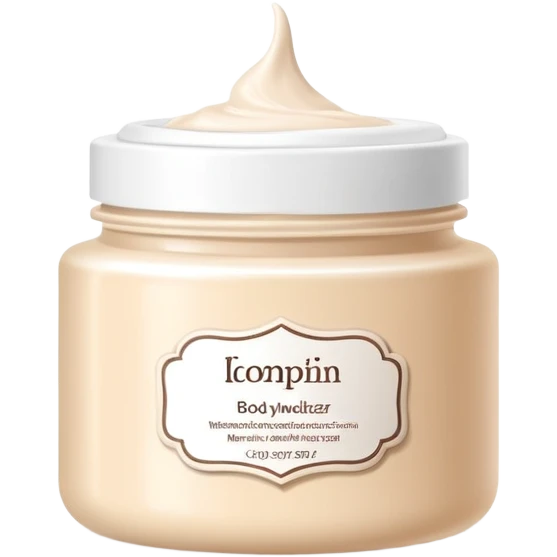 Body moisturizer cream pot with label beige  emoji