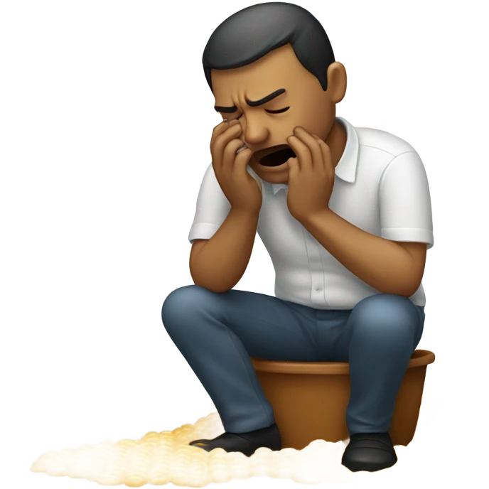 man vomiting honey emoji