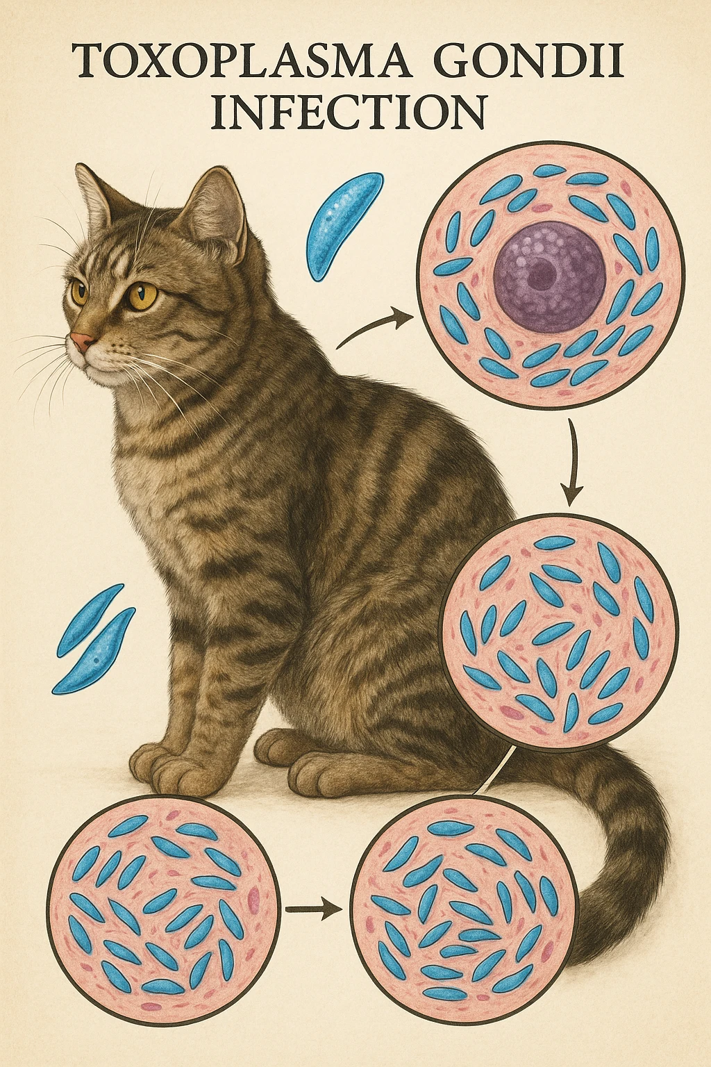 Toxoplasma gondii, infetta gatto in italiano emoji