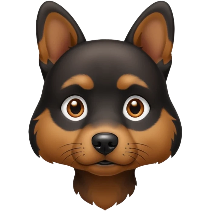 Black and brown dog emoji