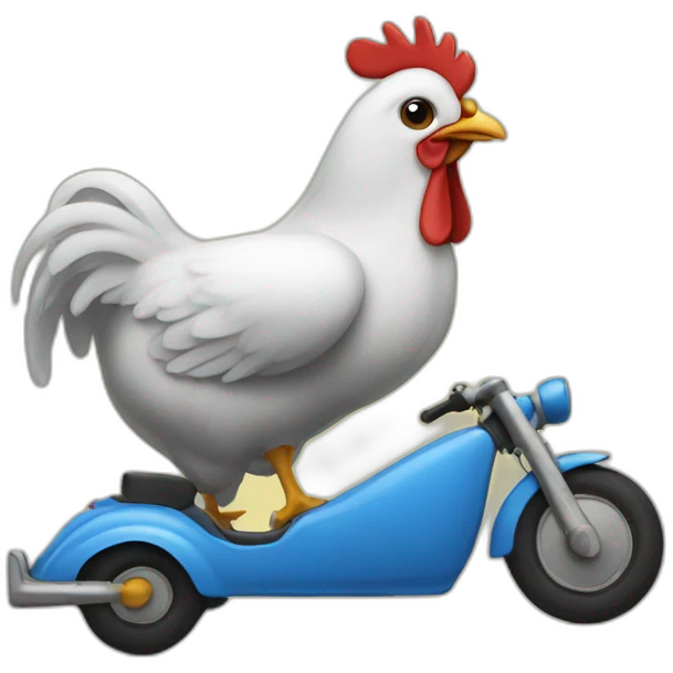 Chicken-Riding-a-car emoji
