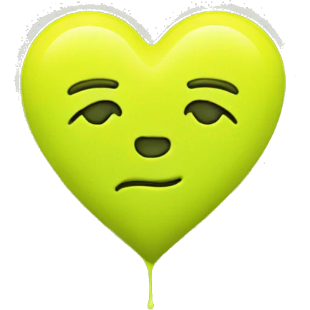 heart neon yellow emoji