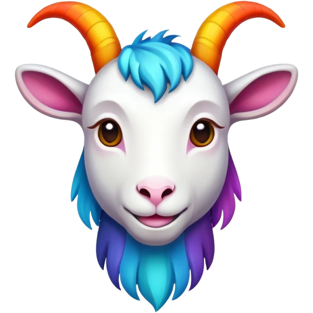 Make a Message with colorful Message is GOAT emoji