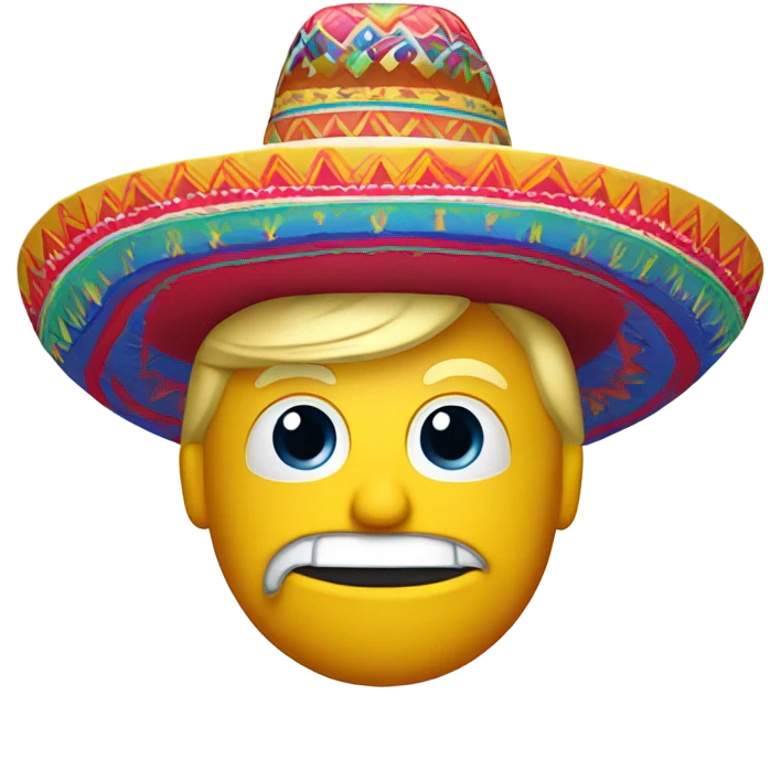 Donald trump with a sombrero  emoji