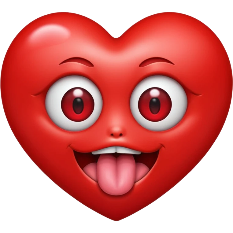 heart eye with tongue out emoji