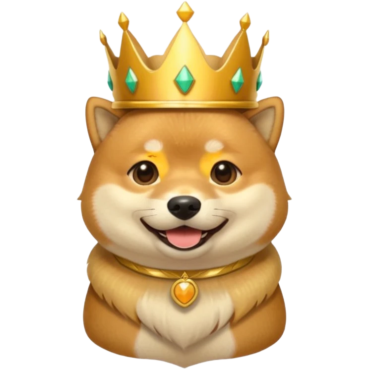shiba inu wearing kings crown emoji