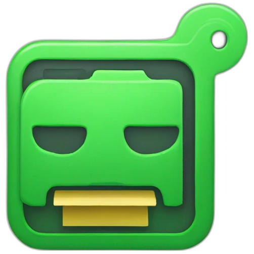 green code editor app logo with file emoji