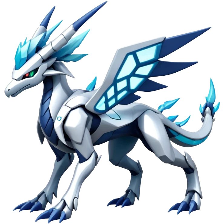 Futuristic Suicune-Dialga-Kyurem-Reshiram-Creature, (full body) emoji