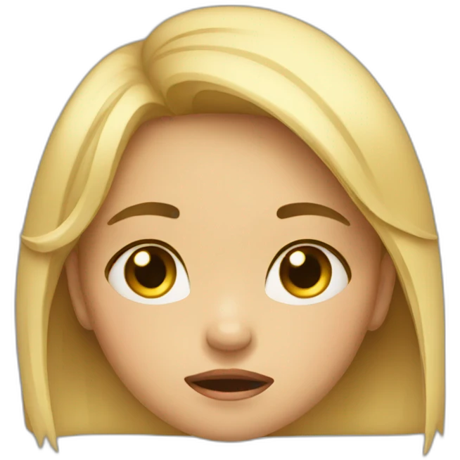 Young girl is crying emoji