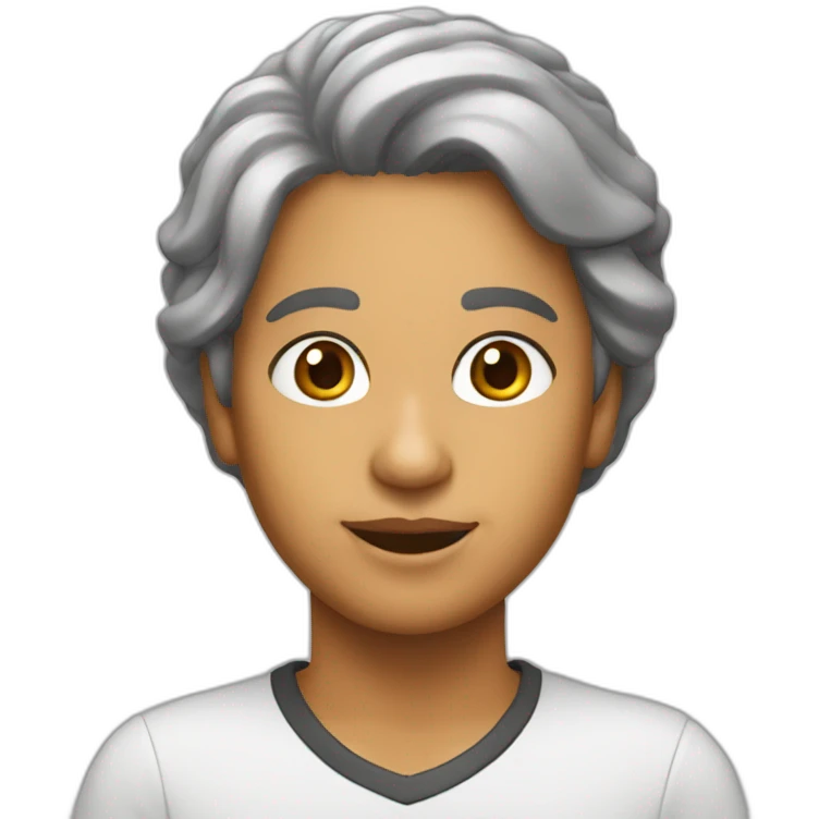 Chica pelo castaño de 63 años emoji