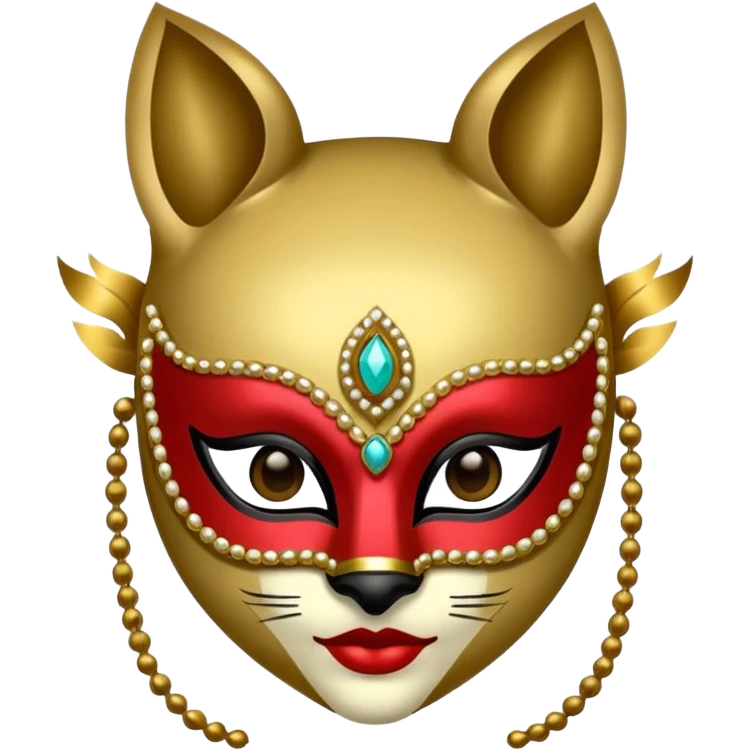 leoğard with glamorous masquerade mask emoji