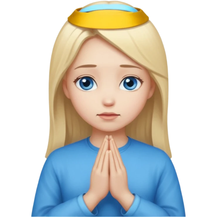 Faça uma menina orando  emoji