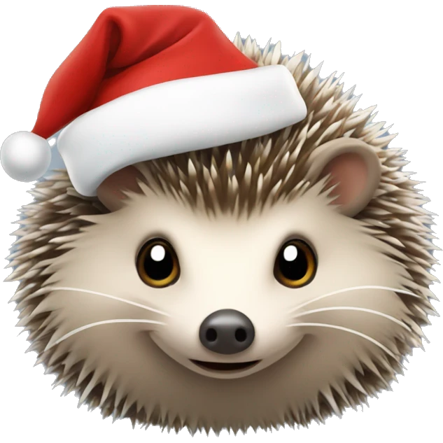 Hedgehog with a santa hat emoji