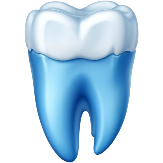 Plane Tooth made of blue wax emoji