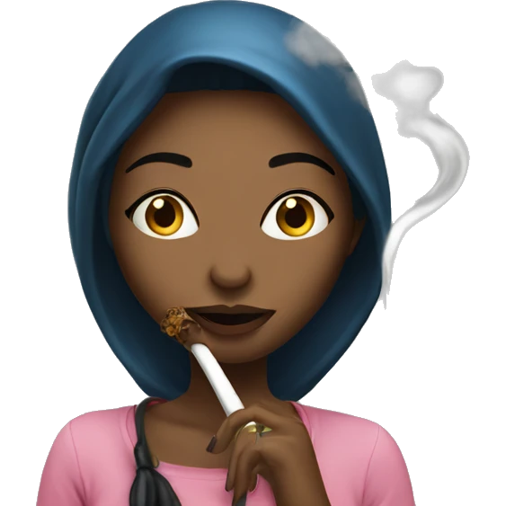 girl smokin hookah emoji