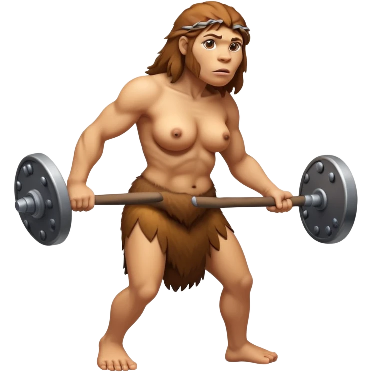 fullbody neanderthal woman attractive figure emoji