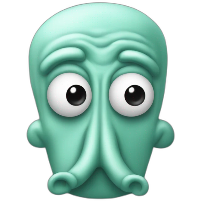 3D Emoji Squidward big nose from spongebob's emoji